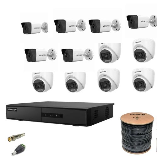Hikvision 12 Camera Smart Hybrid Kit