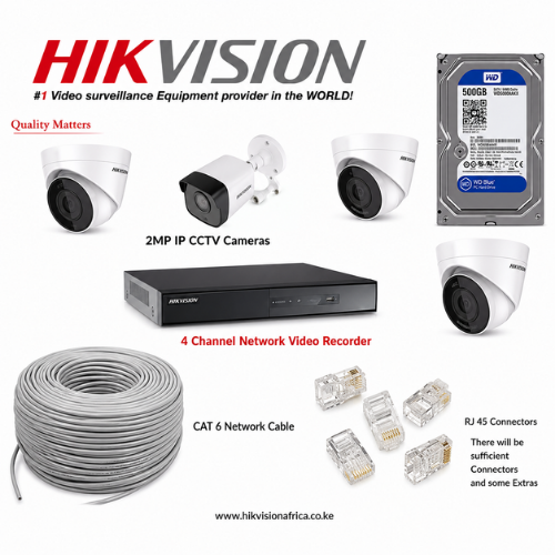 Hikvision 2MP 4-Channel NVR Kit with Night Vision